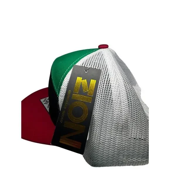 ZION Snapback Hat Hecho en Mexico Mesh Trucker Cap Mexican Flag Colors - NEW - Picture 3 of 3